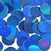 Round Flat Sequin 20mm Center Hole Blue Lazersheen Rainbow Reflective Metallic. Couture Paillettes. Made in USA