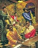 AFRICAN AMERICAN ART PRINT - COOL JAZZ - 24X36 POSTER