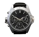 サンコー 写真撮影対応クロノ調VIDEO CAMERA WATCH 黒革バンド VISCW4LB 29703