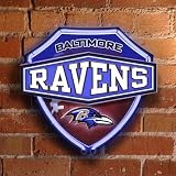 Neon Shield Wall Lamp - Ravens (15 X 13.25