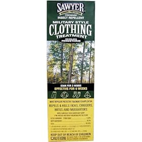 Sawyer Premium Insect Repellent Military Style Clothing Treatment, 6 fl oz Soak System