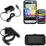 iNcido Brand HTC Wildfire 6225 Combo Rainbow Zebra Protective Case Faceplat ....