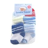 51PGElkArjL. SL160  6 Pack Newborn Socks in Reusable Washbag BlueRed