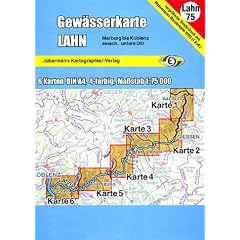 Gew�sserkarte Lahn. 1 : 75 000. Einschl. Radwanderweg: 4 Streifenkarten. Marburg bis Koblenz