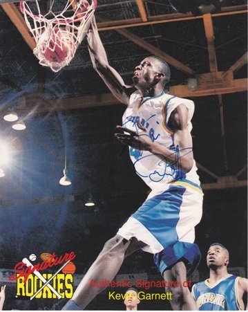 Kevin Garnett Autographed/Hand Signed High School 8x10 ROOKIE Photo - Boston Celtics NBA Champion