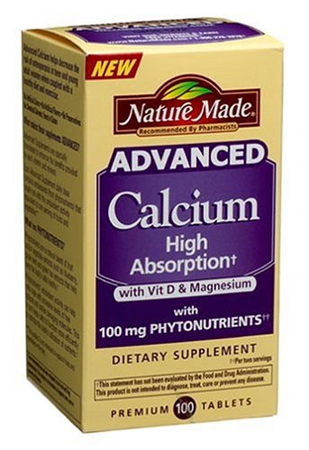 Nature Made Advanced Calcium High Absorption with Vitamin D and Magnesium, 100 tablets(Pack of 3)
