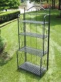 International Caravan Mandalay Iron Indoor,Outdoor Bakers Rack