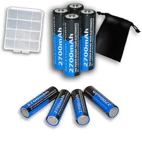 Premium High Capacity AA 2700 mAh Rechargeable Ni-MH Battery 8-PACK for Select Garmin & Magellan Handheld GPS Devices