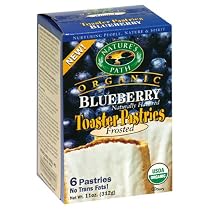 Nature's Path Organic Toaster Pastries, Blueberry Frosted, 6-Count Boxes (Case of twelve,)