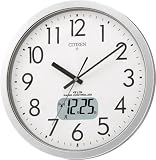 リズム時計｜CITIZEN (シチズン) 掛け時計 パルウェーブカレンダーM616 電波時計 4FY616-019