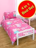 from Peppa Pig Peppa Pig Adorable 4 in 1 Junior Rotary Bedding Bundle Set (Duvet Pillow Covers) (Model PPP109)