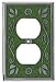 Leaf Watercress Single Color Outlet Switch Plate