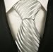 Silver Stripe Mens Designer 100% Silk NeckTie