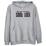 Sweatshirt Heather Gray  Kiss Me Saint Lucy  Barbados City