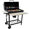 BBQ Grillwagen mit Deckel Smoker Holzkohlegrill