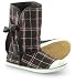 Women's Sugar® Origami Fleece Boots Black Plaid