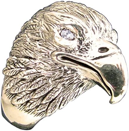 Golden Eagle Ring Detailed Animal Bird Totem in Bronze - Size 11