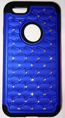 iPhone 6 Case, Killer Kase Protector Series iPhone 6 (4.7) Shockproof Case *NEW* Hard back plus soft edge case- Protective Case for iPhone 6 (4.7) (2014) iPhone 6 Cover, iPhone 6 Skin, iPhone 6 (4.7) Cover BLUE Bling Diamonds Sparkle PRIME ELIGIBLE!