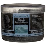 Bellamessa Black Goumet Sea Salt Flakes 4.25 Ounce Plastic Jars Pack of 6 by Bellamessa