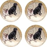 Set of Four Labrador Retriever Ambiance Coasters - Style vpa1