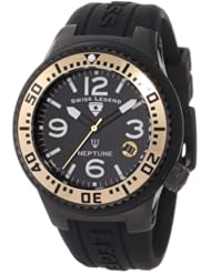 Swiss Legend Womens 11044P-BB-01-GA Neptune Black Dial Black Silicone Watch