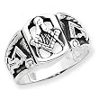 Masonic Ring ,Sterling Silver Antiqued
