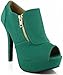 Women's Platform High Heel Peep Toe Ankle Boot Bootie Pumps