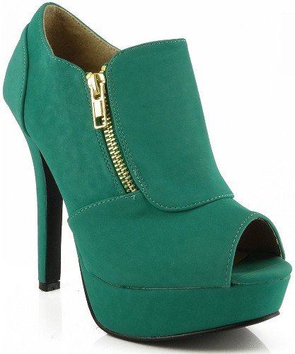 Women's Platform High Heel Peep Toe Ankle Boot Bootie Pumps