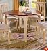 Cottage Buttermilk & Oak Finish Round Dining Table (Table Only)