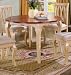 Kitchen & Housewares : Cottage Buttermilk & Oak Finish Round Dining Table (Table Only)