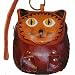 Unique Wallets | Handmade Wallets - Real Leather Wristlet Change/coin Purse, a Happy Cat Pattern Design. Unique and Cute !