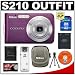 Nikon Coolpix S210 8-Megapixel Digital Camera (Plum) with 3x Optical Zoom + 4GB Card + EN-EL10 Battery + Nikon Camera Case + Cameta Bonus Accessory Kit