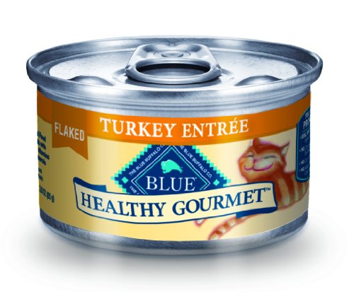 Blue Buffalo Healthy Gourmet Canned Cat Food, Flaked Turkey Entree, (Pack of 24 3-Ounce Cans)