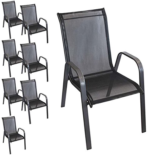 SAM Gartenstuhl Sally Teak Massiv - Stapelbarer Holzstuhl 58x50x78cm