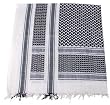 PLO Pali Tuch mit Fransen ca. 115x110cm schwarz-weiss