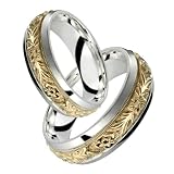 Orazio - Stunning Two Tone Comfort Fit Wedding Band for Him & Her! Custom Made! Choose your Size.