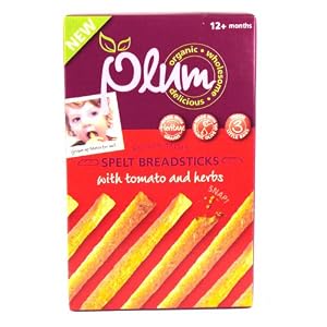 Plum Baby 12 Month Organic Spelt Bread Sticks With Tomato 3 Pack 90g