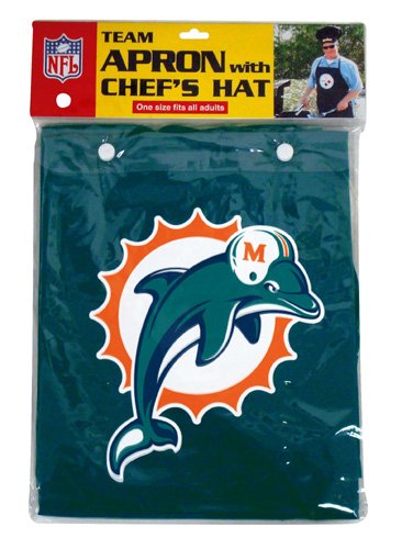 NFL Miami Dolphins Chef Hat and Apron Set