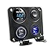WINOMO 4 in 1 Power Charger Socket Panel Dual USB Socket Charger Voltmeter for Car Boat Rv