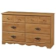 South Shore Prairie Country Pine Double Dresser 3232027