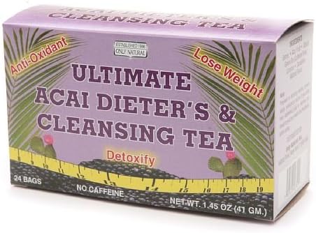 Ultimate Acai Dieter's & Cleansing Tea 24 Ea By Only Natural (Pack of 6)
