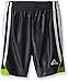 Adidas Boys' Little Athletic Basketball Short, Active Stripe Mercury Grey/Semi Solar Slime, 5