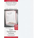 Strathmore 50-Sheets Laser Translucent Vellum, 8.5 x 11 Inches (598540)
