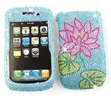 Blackberry Curve 8520/8530/9300 Full Diamond Crystal, Lily on Blue Hard Cas ....