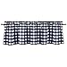 lovemyfabric Poly Cotton Gingham Checkered Plaid Design Kitchen Curtain Valance Window Treatment-Navy Blue