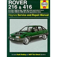 Rover 216 and 416 Service and Repair Manual (Haynes Service and Repair Manuals)