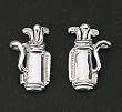 Golf Bag Sterling Silver Earrings
