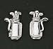 Golf Bag Sterling Silver Earrings