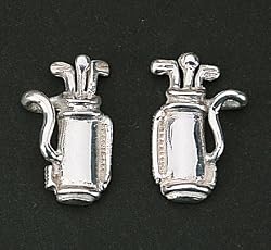 Golf Bag Sterling Silver Earrings