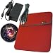 Value Combo ! Protective , Reversible Color Case Logic Red / Grey Laptop Sleeve & Accessory Power AC19V6 AC19V7 AC19V9 AC19V16 AC19V23 AC19V24 AC19V25 Equivalent AC Adapter for SONY VAIO CR Series Notebooks Includes Custom Designed Stellar Nebula MousePa